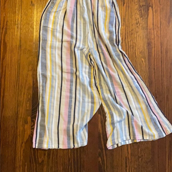 Multicolor Blue Island Ribbed Capri Jumpsuit - Picture 2 of 4